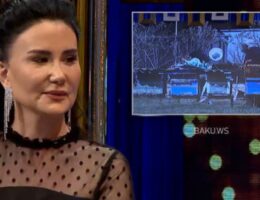 Azərbaycanlı aparıcını çəkiliş zamanı arı sancdı — VİDEO