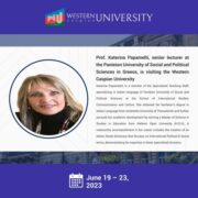 Yunan professorlar Qərbi Kaspi Universitetinə səfər edəcək