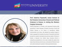 Yunan professorlar Qərbi Kaspi Universitetinə səfər edəcək