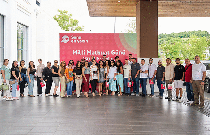 “Nar” milli mətbuatın 150 illiyini media nümayəndələri ilə qeyd edib — FOTOLAR