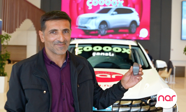 “Nar”ın “Çoox Şanslı” lotereyasının ilk avtomobil qalibi sükan arxasında