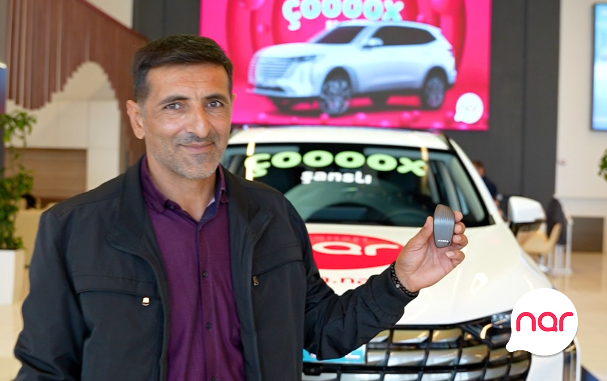 “Nar”ın “Çoox Şanslı” lotereyasının ilk avtomobil qalibi sükan arxasında