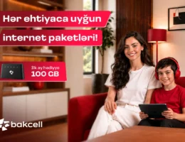 «Bakcell»dən Wi-Fi modemi alın, ilk abunəliyiniz pulsuz olsun!